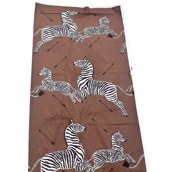 Scalamandre Zebras Brown Linen Blend Fabric 7 Yards 54” Wide - Picture 1 of 7